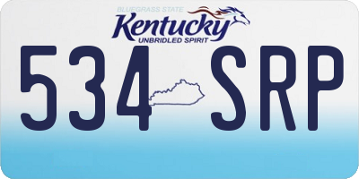 KY license plate 534SRP
