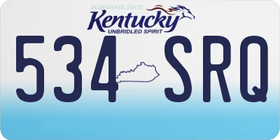 KY license plate 534SRQ