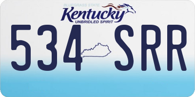 KY license plate 534SRR