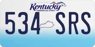KY license plate 534SRS