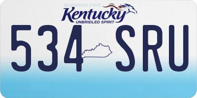 KY license plate 534SRU