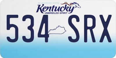 KY license plate 534SRX