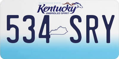 KY license plate 534SRY