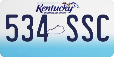 KY license plate 534SSC