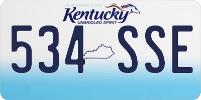KY license plate 534SSE