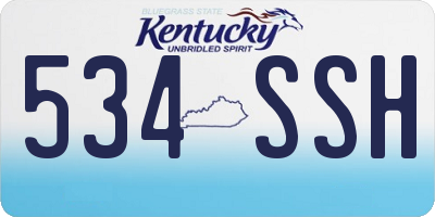 KY license plate 534SSH
