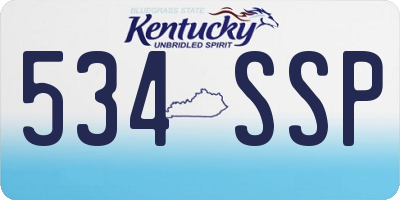 KY license plate 534SSP