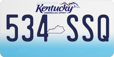 KY license plate 534SSQ