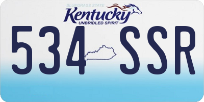 KY license plate 534SSR