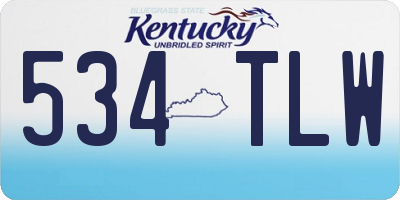 KY license plate 534TLW