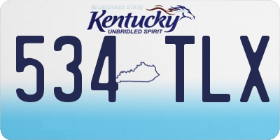 KY license plate 534TLX