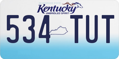 KY license plate 534TUT