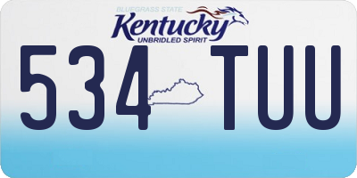 KY license plate 534TUU