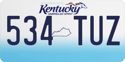 KY license plate 534TUZ