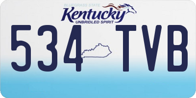 KY license plate 534TVB