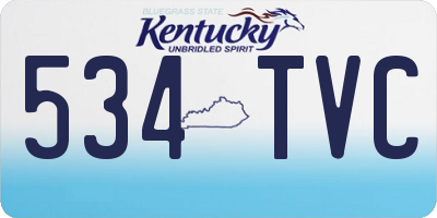 KY license plate 534TVC