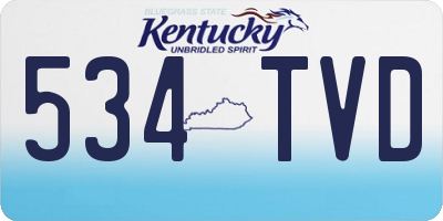 KY license plate 534TVD