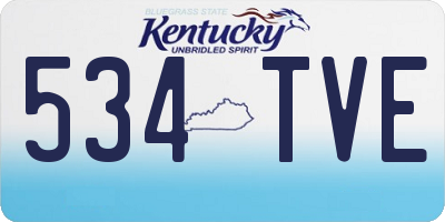 KY license plate 534TVE
