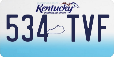 KY license plate 534TVF