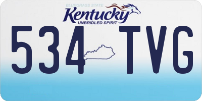 KY license plate 534TVG