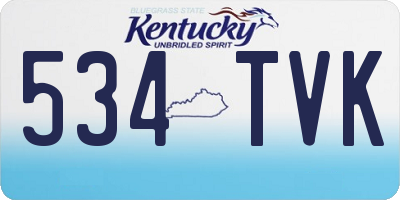 KY license plate 534TVK