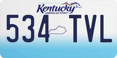 KY license plate 534TVL