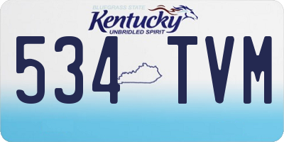 KY license plate 534TVM