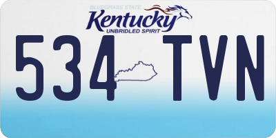 KY license plate 534TVN