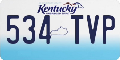 KY license plate 534TVP