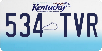 KY license plate 534TVR