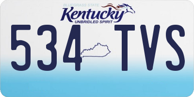 KY license plate 534TVS