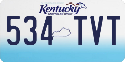 KY license plate 534TVT
