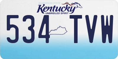 KY license plate 534TVW