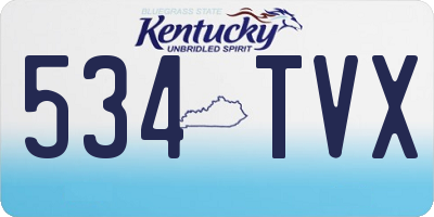 KY license plate 534TVX