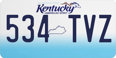 KY license plate 534TVZ