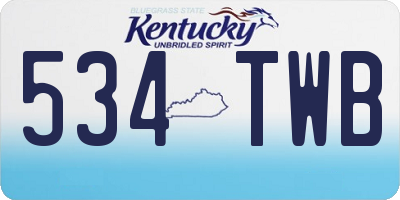 KY license plate 534TWB