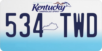 KY license plate 534TWD