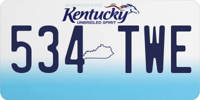 KY license plate 534TWE