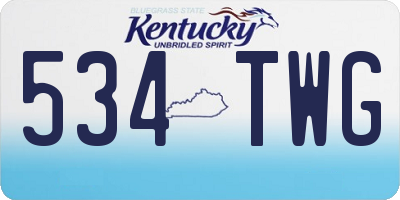 KY license plate 534TWG