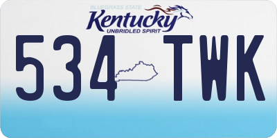 KY license plate 534TWK