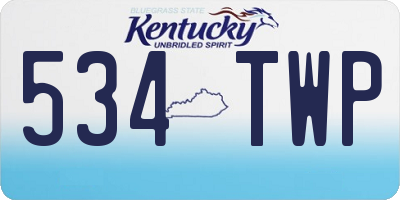 KY license plate 534TWP