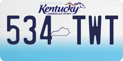 KY license plate 534TWT