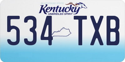 KY license plate 534TXB