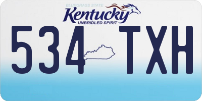 KY license plate 534TXH