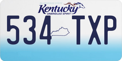 KY license plate 534TXP