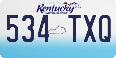 KY license plate 534TXQ