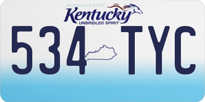 KY license plate 534TYC