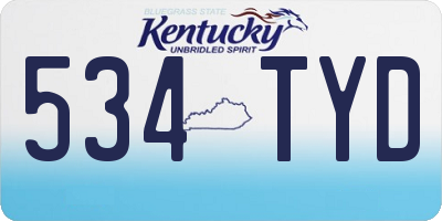 KY license plate 534TYD