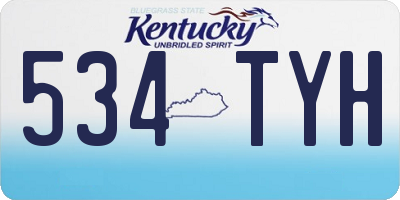 KY license plate 534TYH