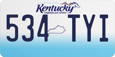 KY license plate 534TYI